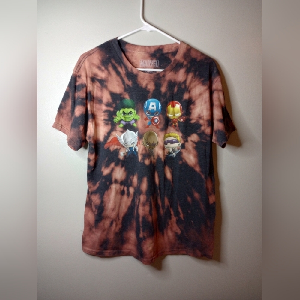 Marvel tie dyed t shirt size large